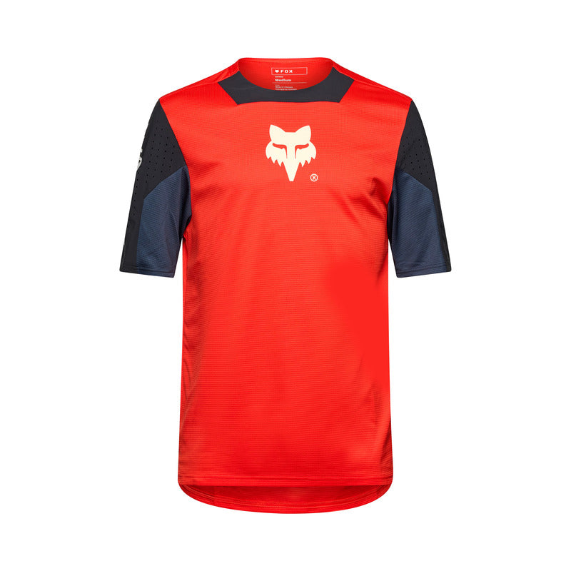 Koszulka Rowerowa Fox Defend SS Jersey Fluo Red | RideHub