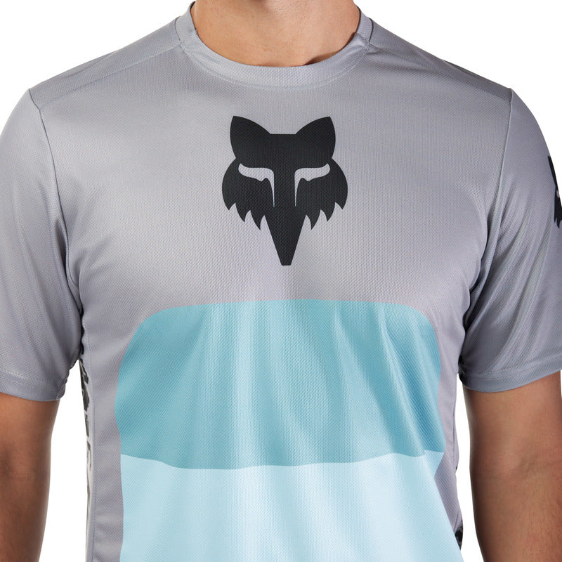 Koszulka Rowerowa Fox Ranger Grid Steel Grey | RideHub