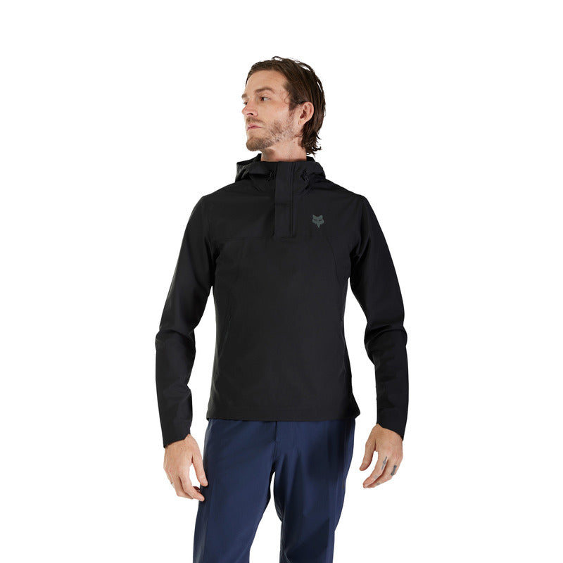 Bluza Rowerowa Z Kapturem Foxranger Wind Pullover Black