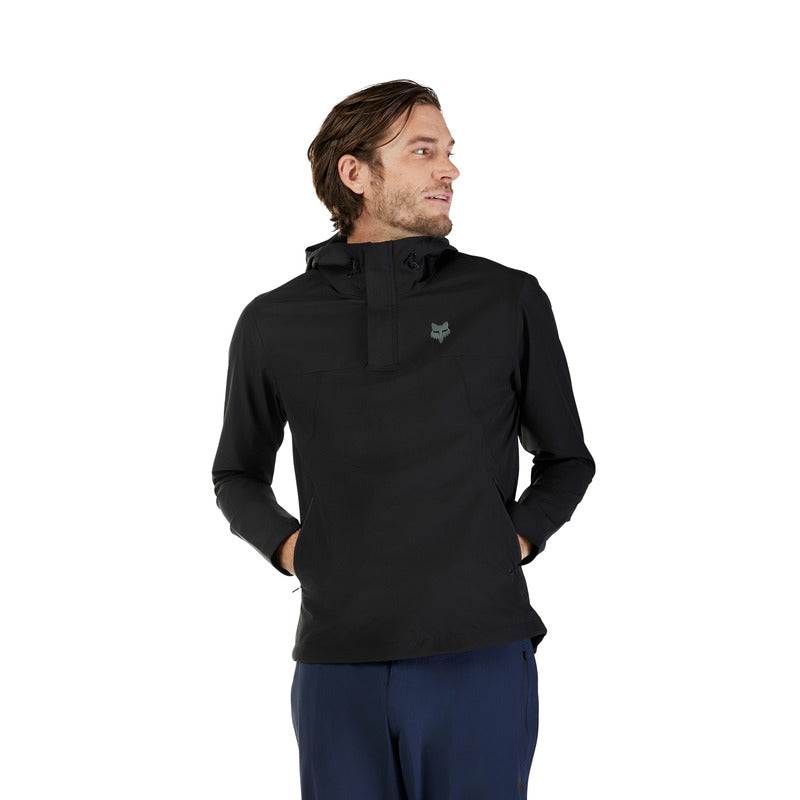 Bluza Rowerowa Z Kapturem Foxranger Wind Pullover Black
