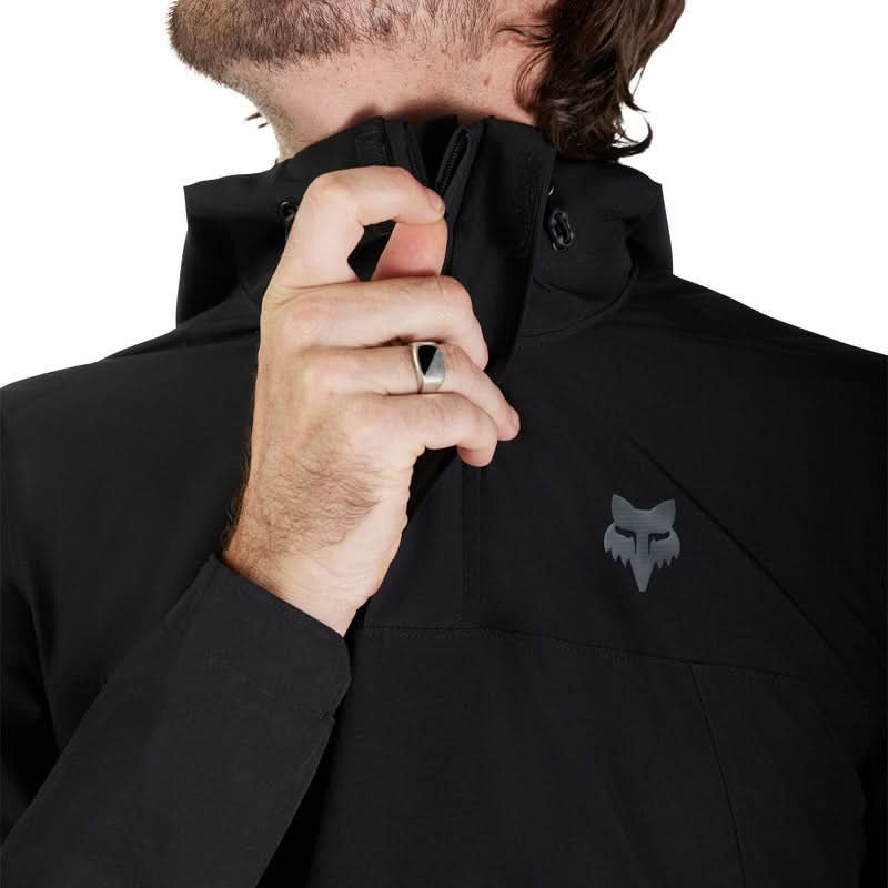 Bluza Rowerowa Z Kapturem Foxranger Wind Pullover Black
