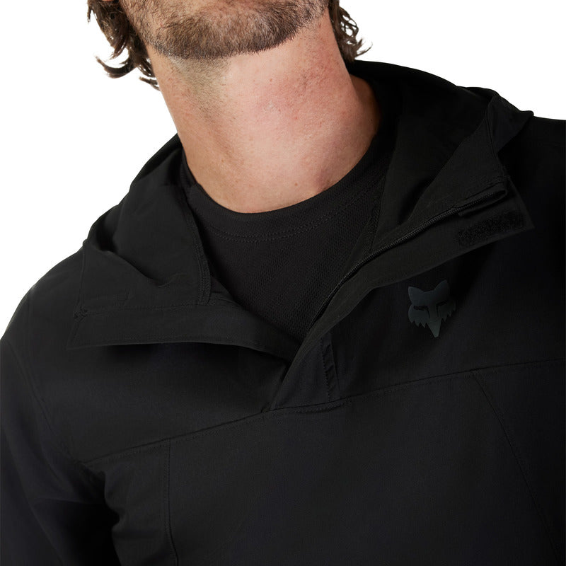 Bluza Rowerowa Z Kapturem Foxranger Wind Pullover Black