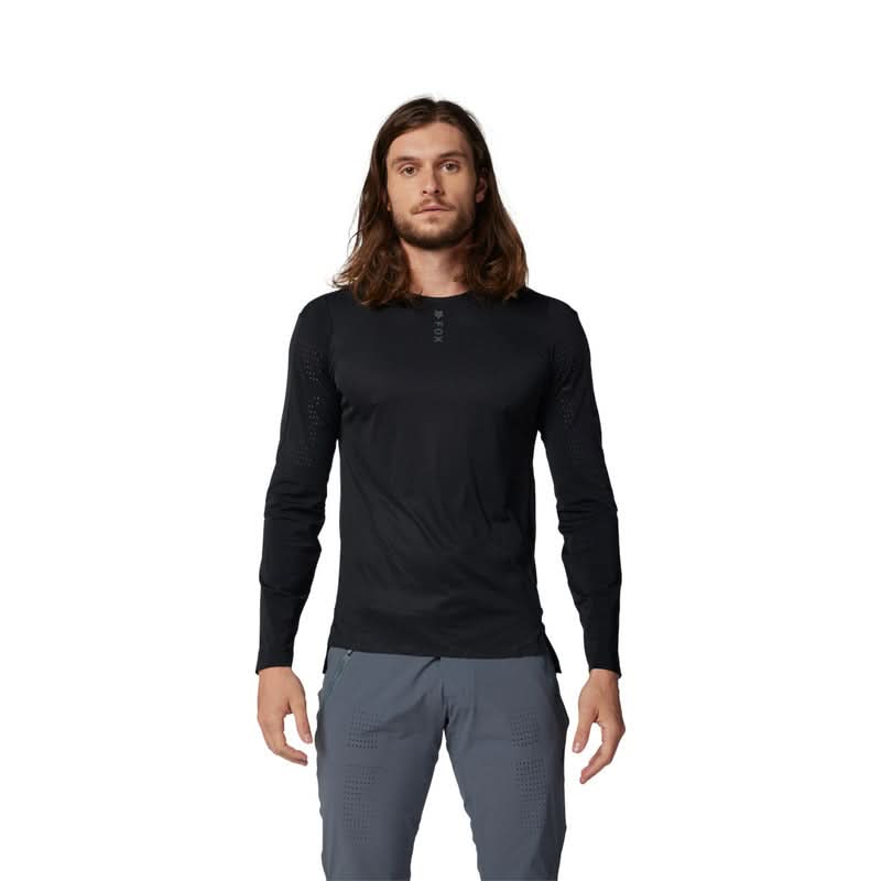 Koszulka Rowerowa Z Długim Rękawem Fox Flexair Pro LS Jersey Black | RideHub
