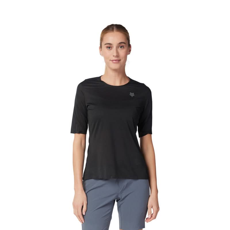 Koszulka Rowerowa Fox Lady Flexair Ascent SS Jersey Black | RideHub