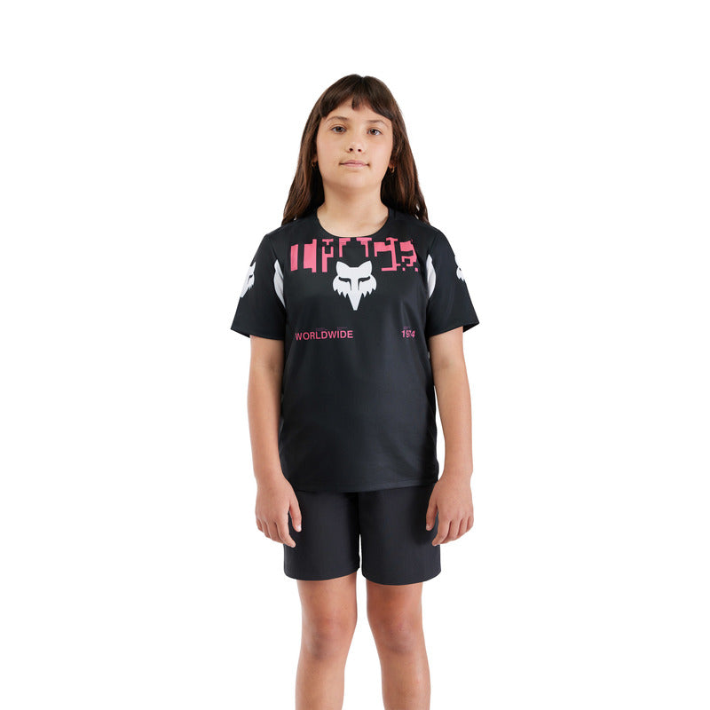 Koszulka Rowerowa Fox Junior Ranger SS Jersey Digi Image Black | RideHub