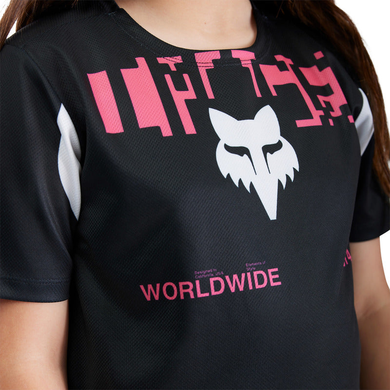 Koszulka Rowerowa Fox Junior Ranger SS Jersey Digi Image Black | RideHub