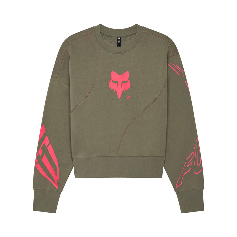BLUZA FOX LADY Crew ELEVATED OVERSIZED ADOBE