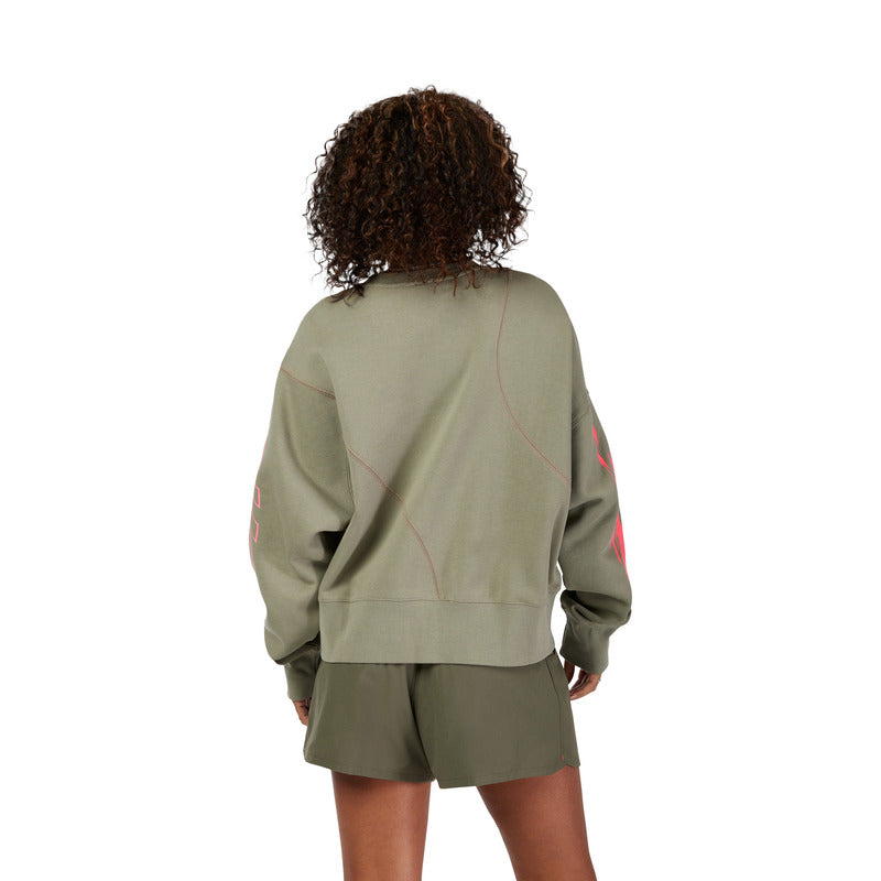 BLUZA FOX LADY Crew ELEVATED OVERSIZED ADOBE