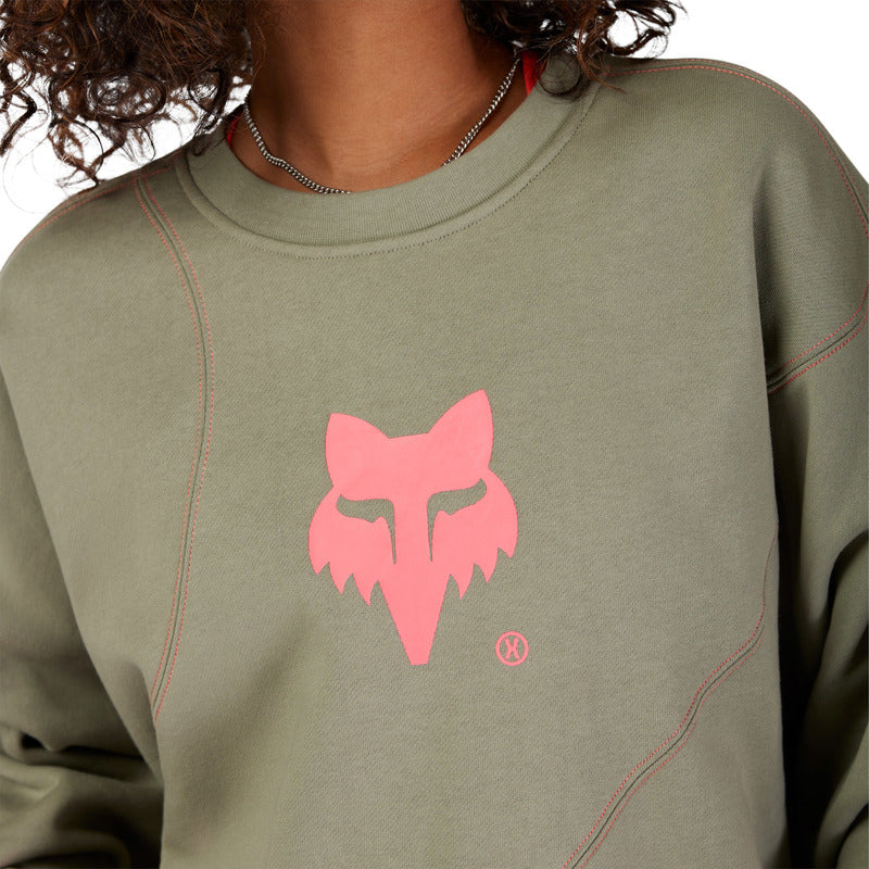 BLUZA FOX LADY Crew ELEVATED OVERSIZED ADOBE
