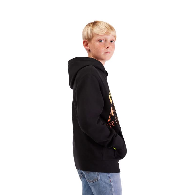BLUZA Z KAPTUREM FOX JUNIOR ELEVATED FLEECE PO BLACK