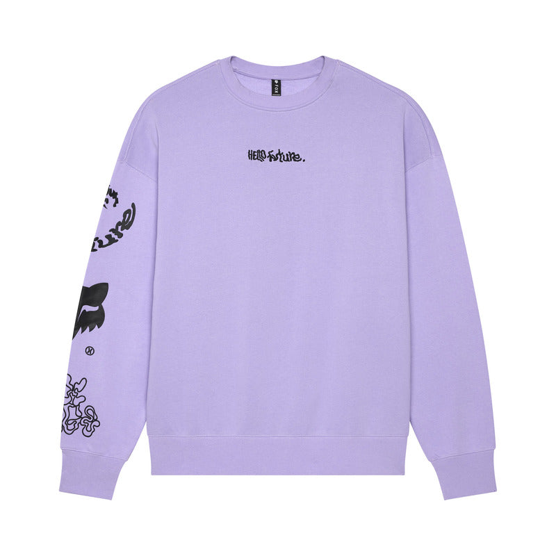 Bluza Fox Hello Future Oversized Crew Lilac