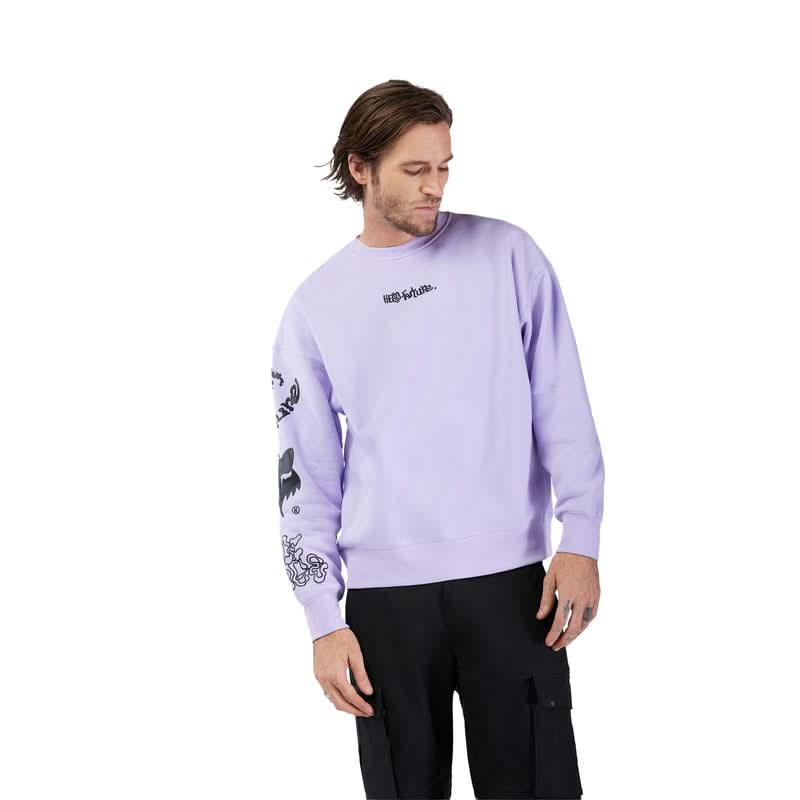 Bluza Fox Hello Future Oversized Crew Lilac