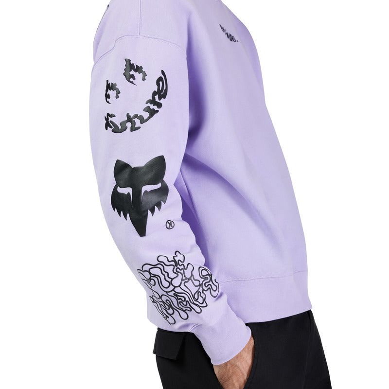 Bluza Fox Hello Future Oversized Crew Lilac