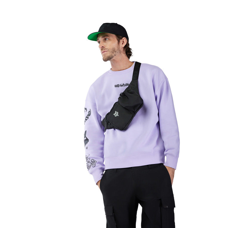 Bluza Fox Hello Future Oversized Crew Lilac