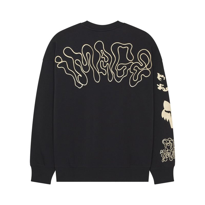 BLUZA Z KAPTUREM FOX HELLO FUTURE OVERSIZEDCREW BLACK