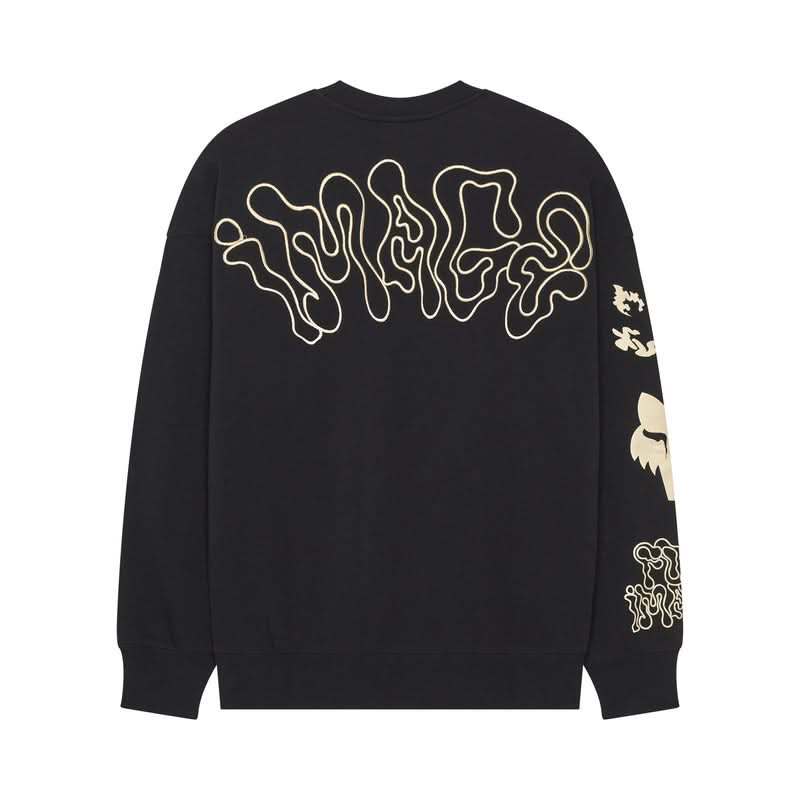 BLUZA Z KAPTUREM FOX HELLO FUTURE OVERSIZEDCREW BLACK