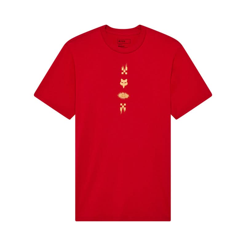 T-SHIRT FOX CHECKERED SS PREM TEE CARDINAL