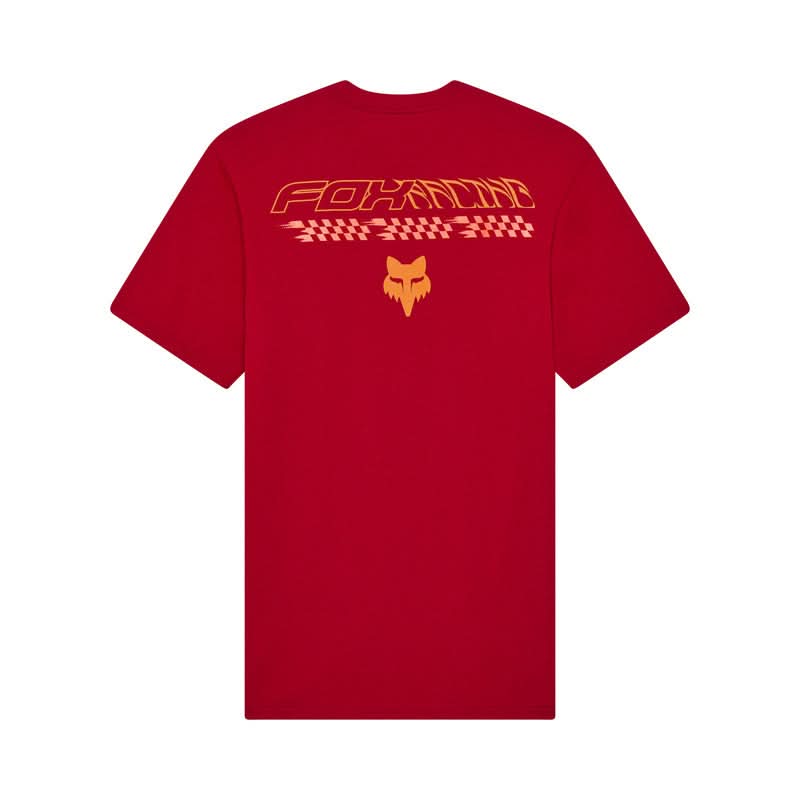 T-SHIRT FOX CHECKERED SS PREM TEE CARDINAL
