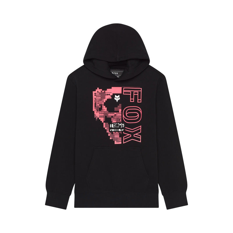 BLUZA Z KAPTUREM FOX JUNIOR IMAGE SKULL FLEECE PO BLACK