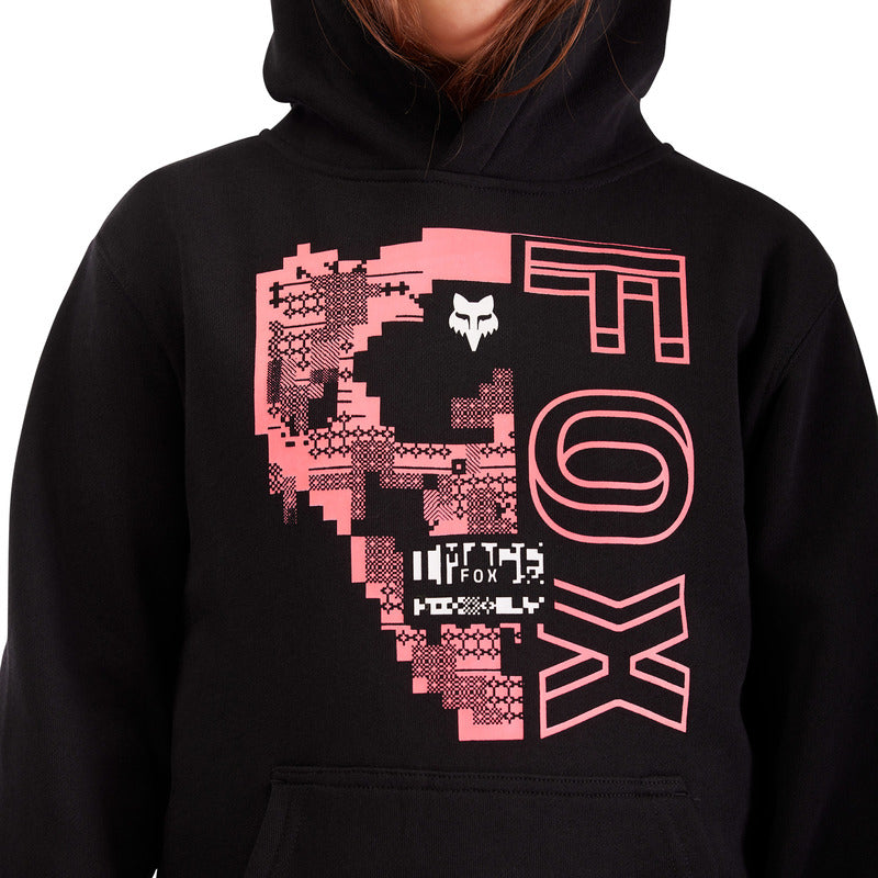 BLUZA Z KAPTUREM FOX JUNIOR IMAGE SKULL FLEECE PO BLACK