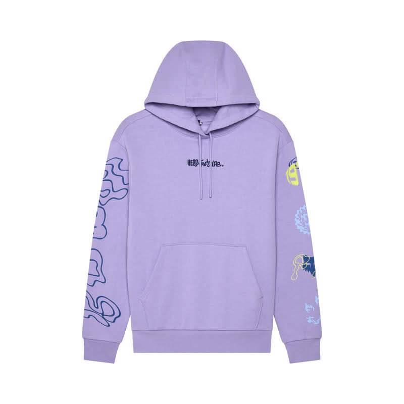 BLUZA Z KAPTUREM FOX LADY HELLO FUTURE FLEECE PO LILAC