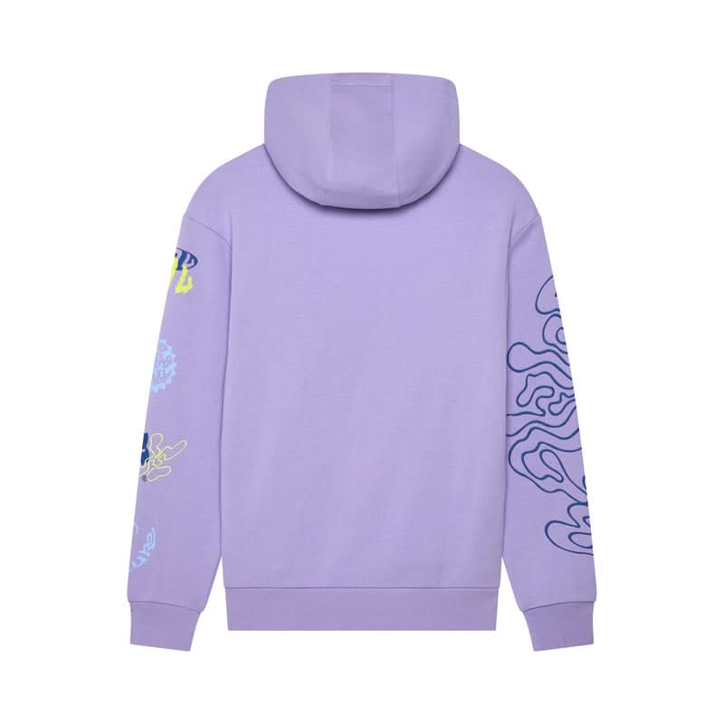 BLUZA Z KAPTUREM FOX LADY HELLO FUTURE FLEECE PO LILAC