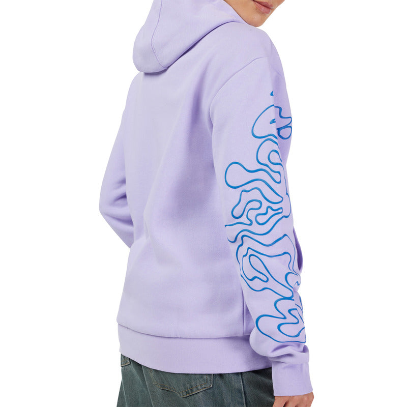 BLUZA Z KAPTUREM FOX LADY HELLO FUTURE FLEECE PO LILAC