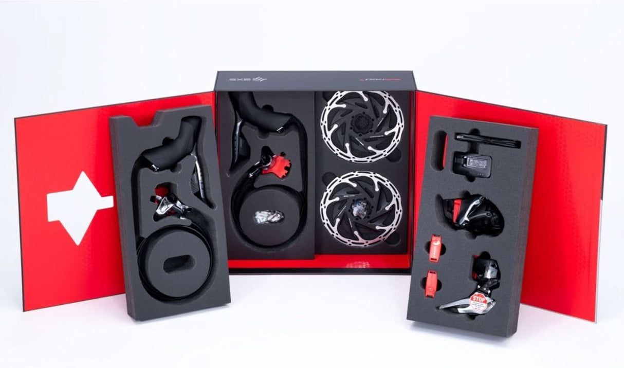 Kit RED eTap AXS 2-fach, ohne Kurbel, hydr., 6-Bolt, POST inkl. 160mm DISC, 2-Piece, Post Mount