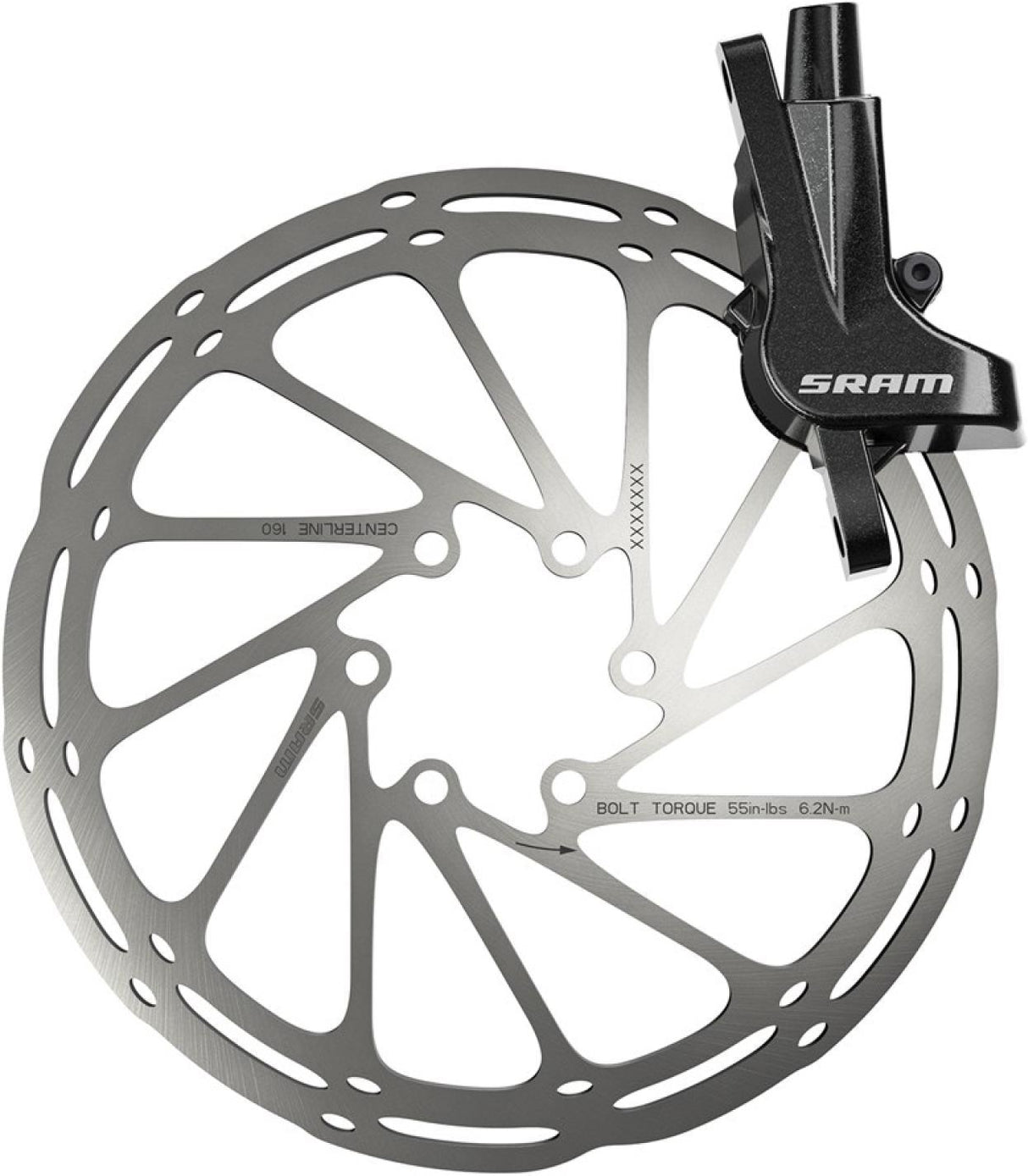 Disc Brake Level T (Tooled) Gloss Black Front 950mm Hose (Rotor/Bracket sold sep