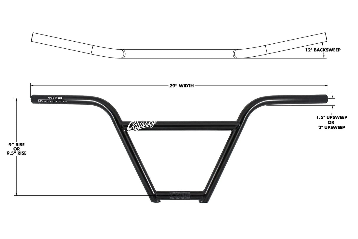Kierownica BMX Odyssey 49er 4pc 9" | Ride Hub