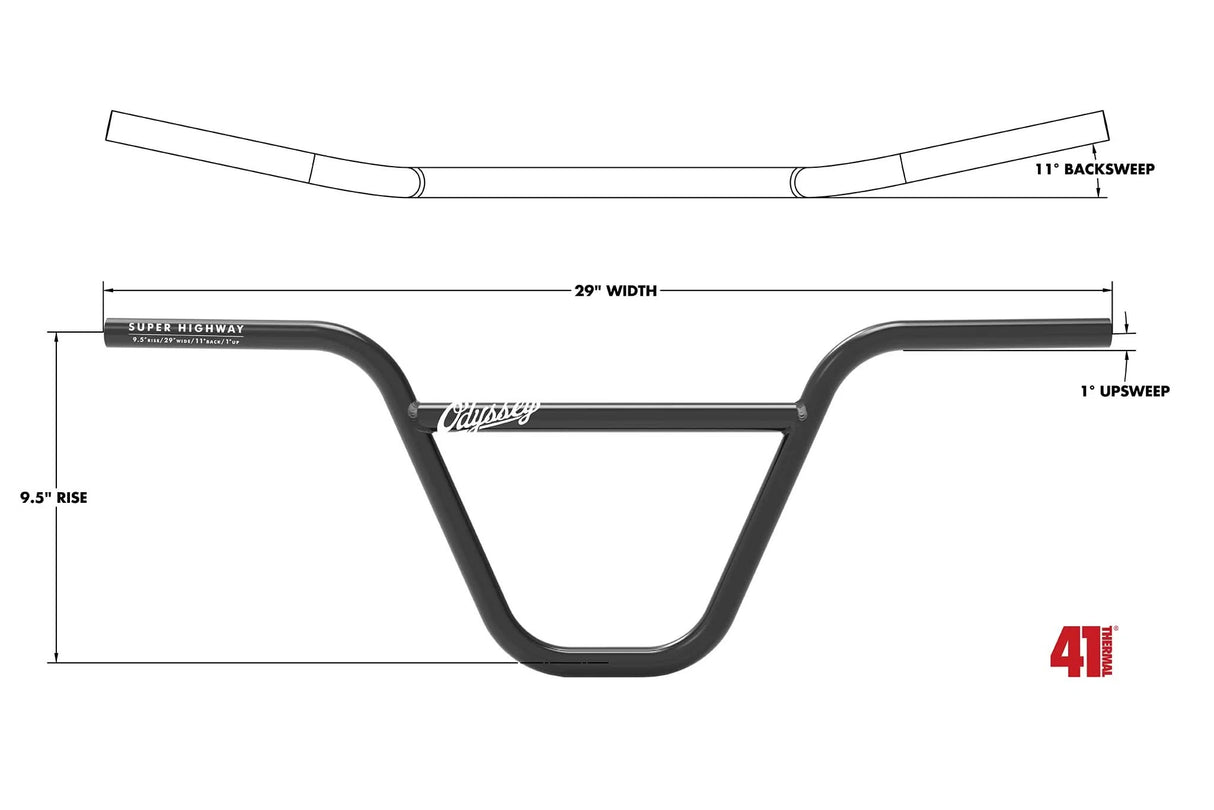 Kierownica BMX Odyssey Super Highway Bar 9.5" | Ride Hub