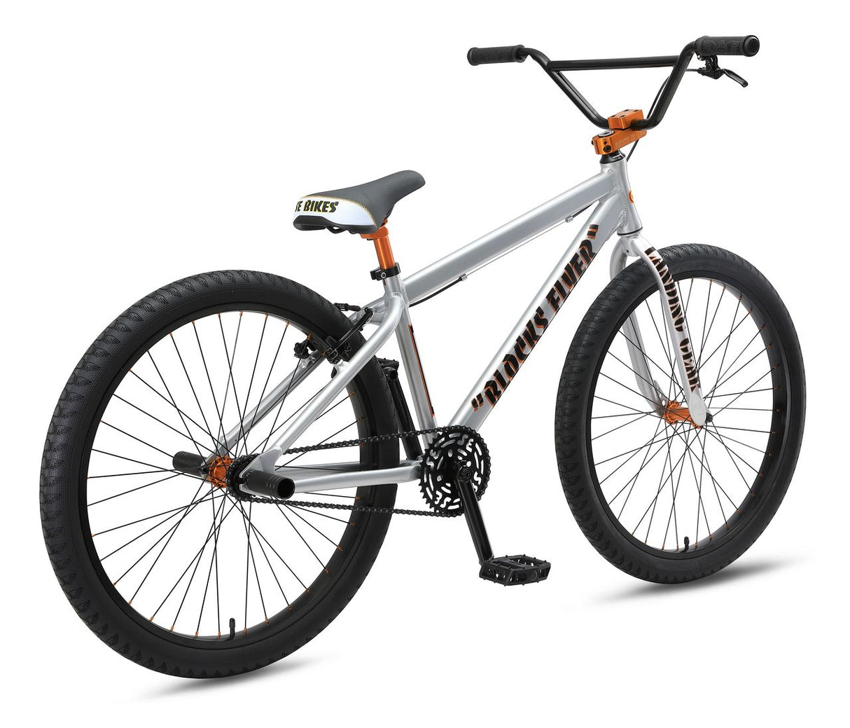 Rower SE Bikes Blocks Flyer 26" Iced Out Silver Singlespeed | RideHub