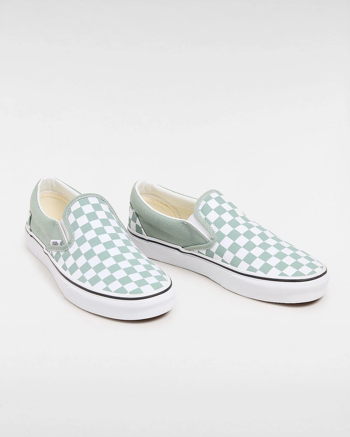 Buty Vans Classic Slip-On Checkerboard Green/White | RideHub