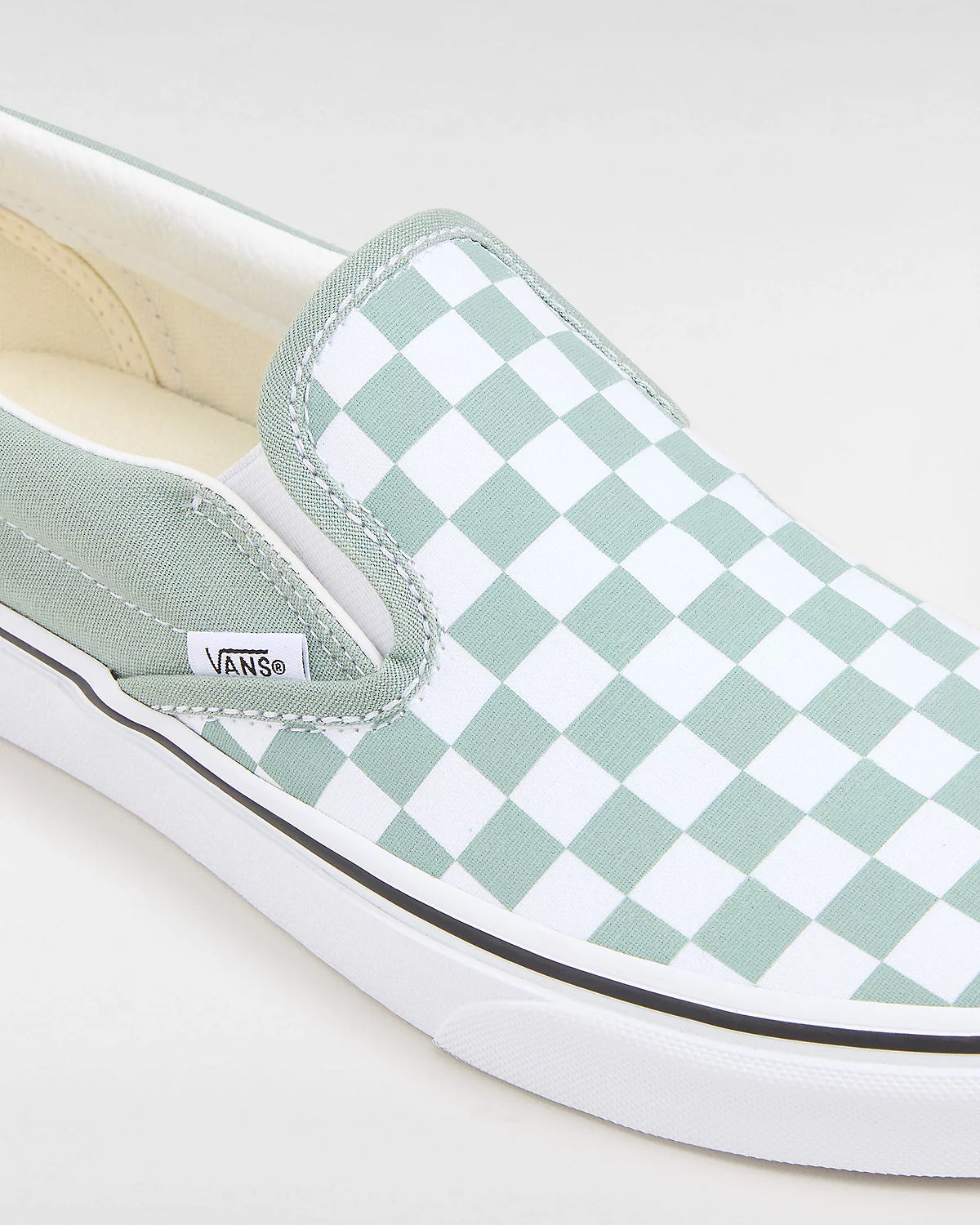 Buty Vans Classic Slip-On Checkerboard Green/White | RideHub