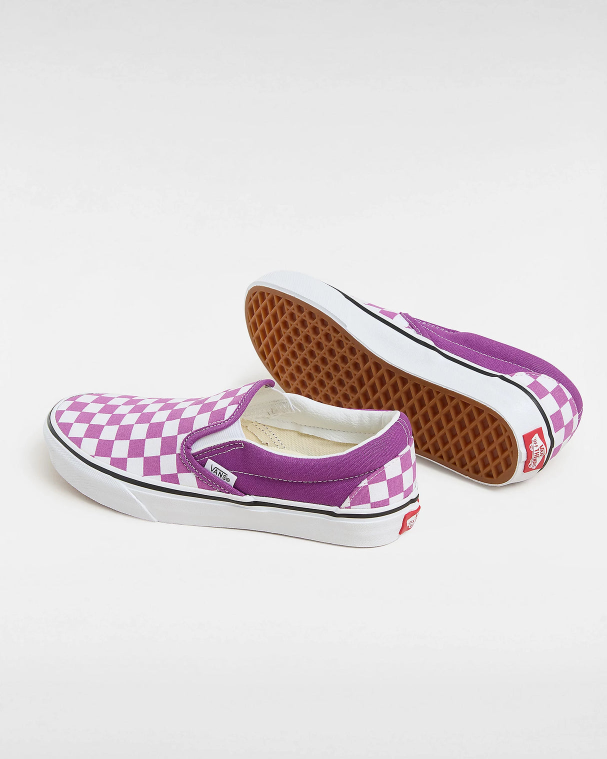 Buty Vans Classic Slip-On Checkerboard Purple/White | RideHub