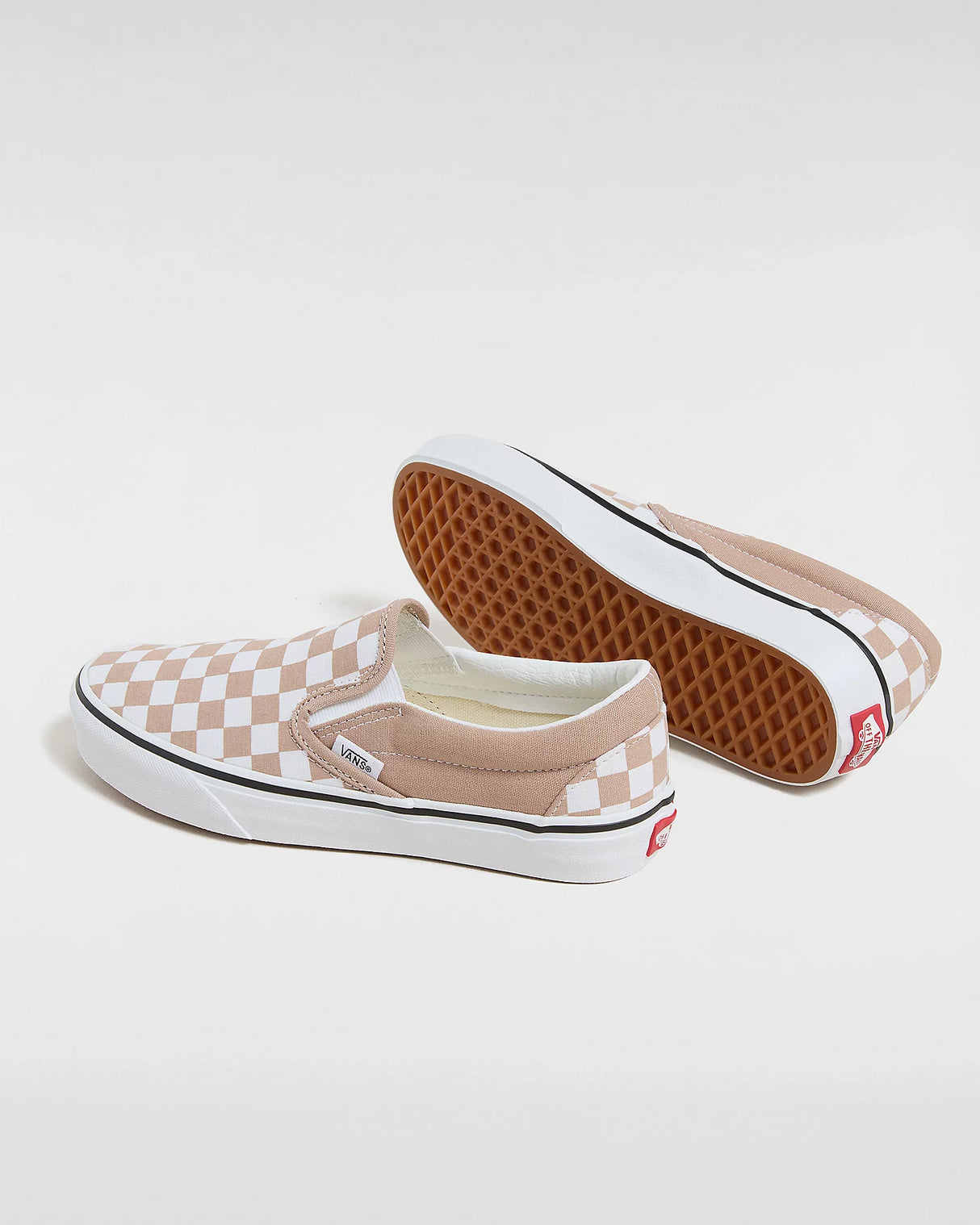 Buty Vans Classic Slip-On Checkerboard Beige/White | RideHub