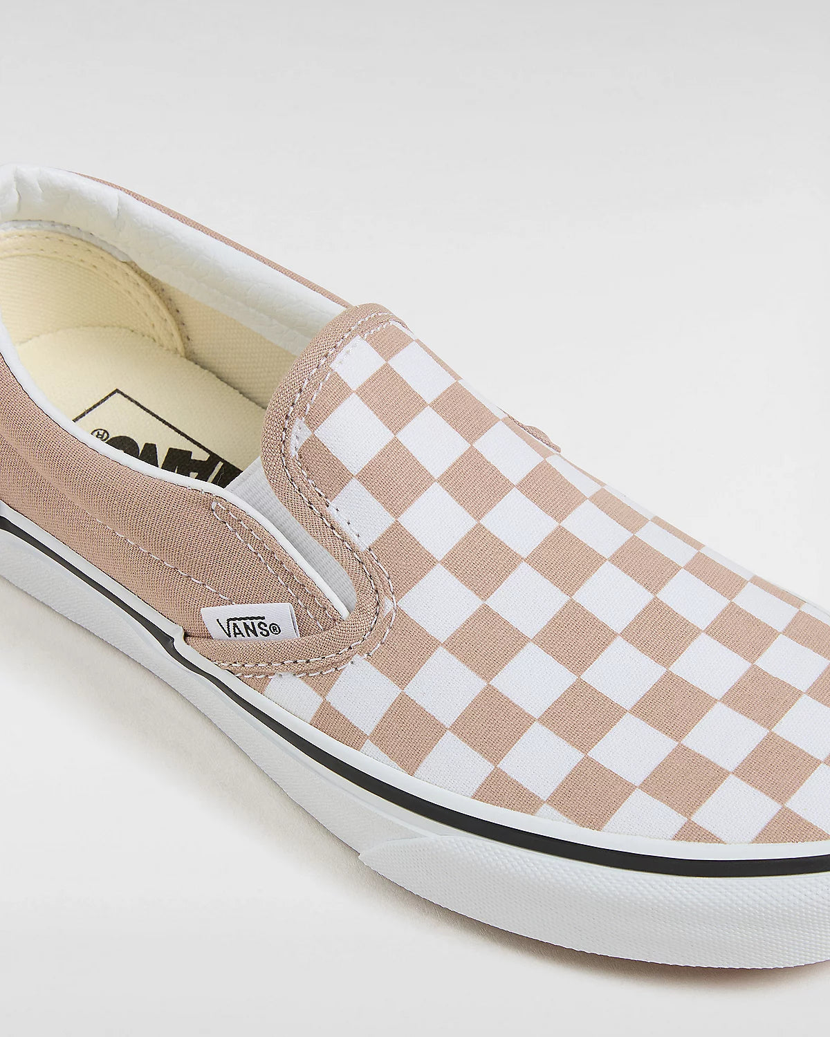 Buty Vans Classic Slip-On Checkerboard Beige/White | RideHub
