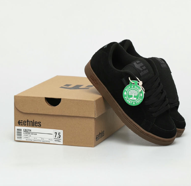 Buty Etnies Kingpin Black/Dark Grey/Gum – klasyczny styl skate’owy | Ride Hub