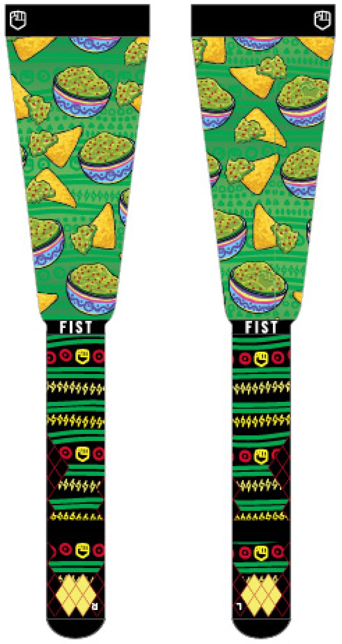FIST MOTO Socks Chips N' Guac S-M, green-black