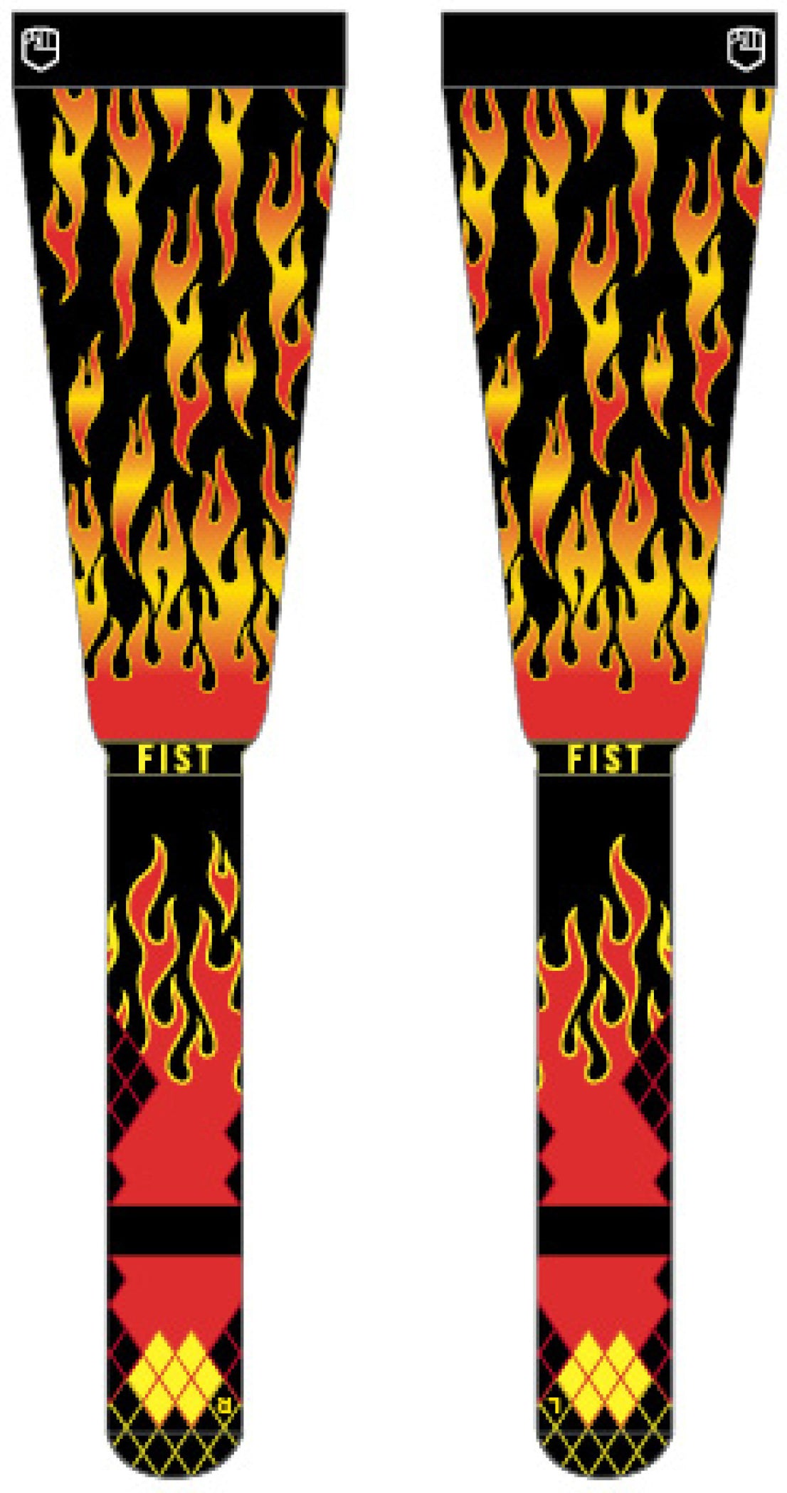 FIST MOTO Socks Flaming Hawt S-M, red-black