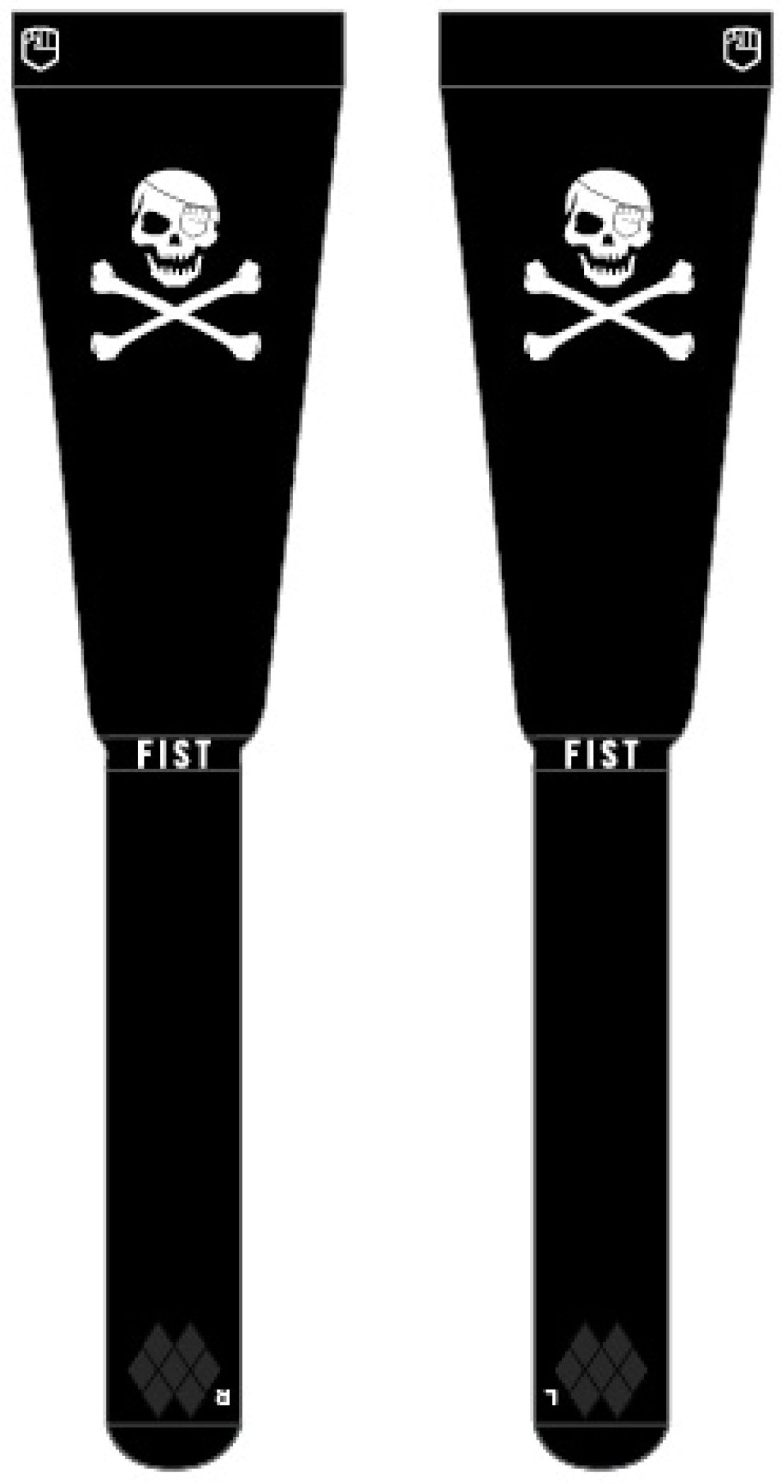 FIST Beinling/Socke Rodger S-M, weiß-schwarz