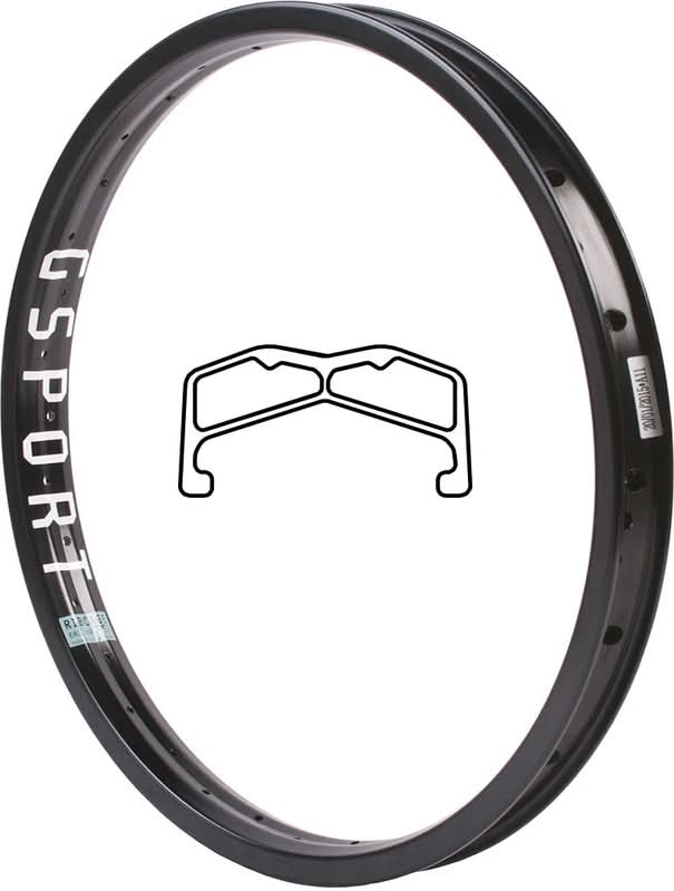 Obręcz BMX G-Sport Ribcage 20" 6061 Aluminium | Czarny | Ride Hub