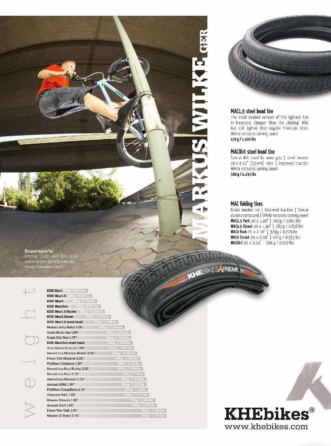 Opona kevlarowa BMX KHE MAC2+ 20 x 2,3" | RideHub