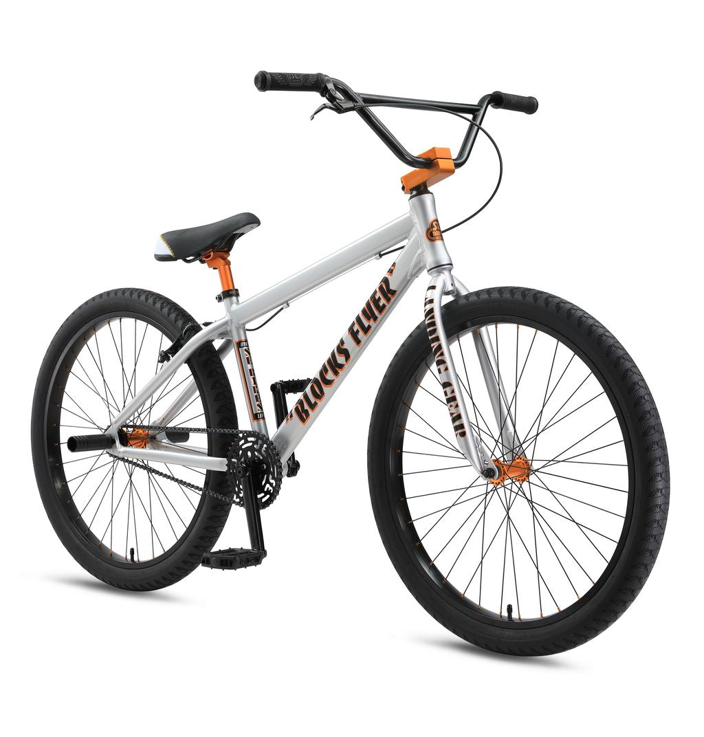 Rower SE Bikes Blocks Flyer 26" Iced Out Silver Singlespeed | RideHub
