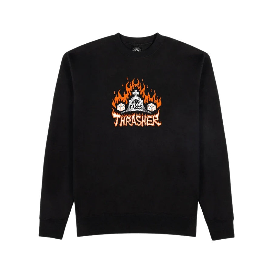 Bluza Thrasher Who Cares by Neckface Crewneck | RideHub