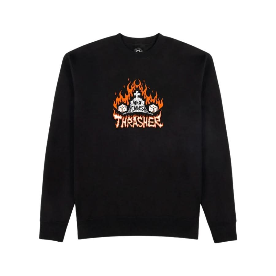 Bluza Thrasher Who Cares by Neckface Crewneck | RideHub
