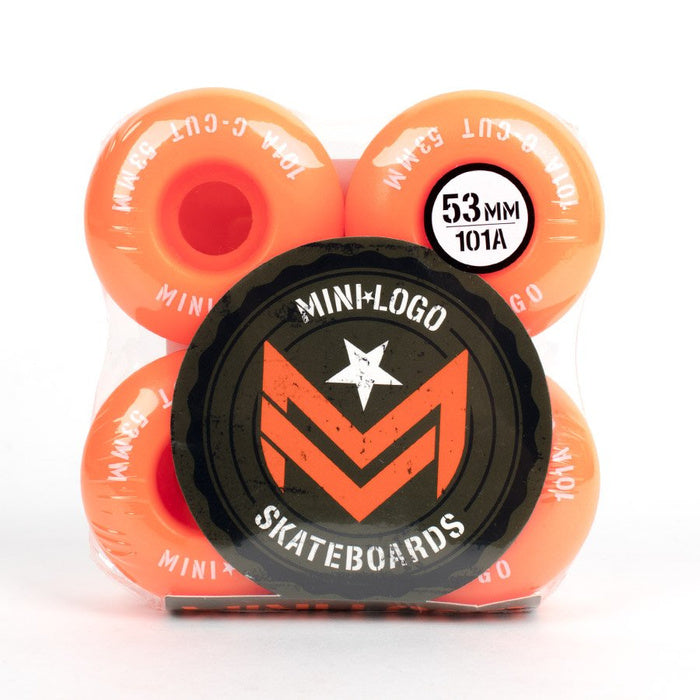 Kółka Mini Logo C-Cut "2" 53 mm 101a Orange (4 szt.) | RideHub