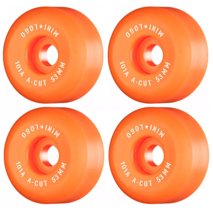 Kółka Mini Logo A-Cut "2" 53 mm x 101a Orange (4 szt.) | RideHub