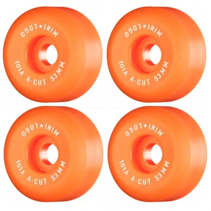 Kółka Mini Logo A-Cut "2" 53 mm x 101a Orange (4 szt.) | RideHub