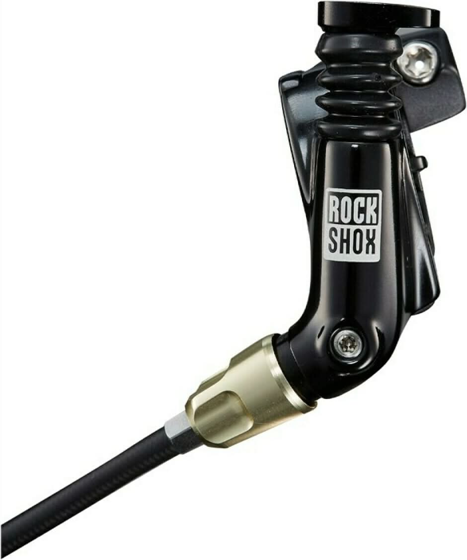 Manetka blokady RockShox XLoc Sprint Left Gold Adjuster – SID / Revelation (z przewodem i złączką Banjo) | RideHub